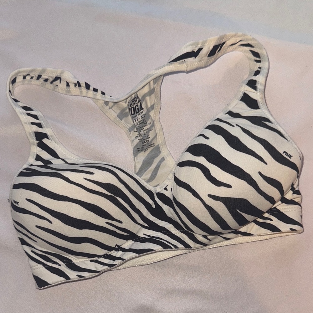 PINK Zebra Print Sports Bra